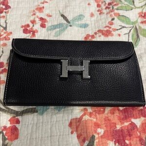 Black Leather Clutch
